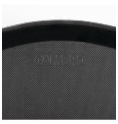 Plateau de service rond fibre de verre antidérapant Camtread Cambro noir 40,5 cm