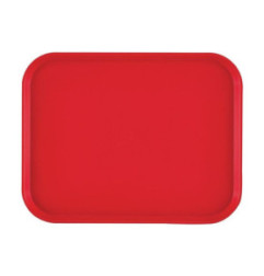 Plateau en polypropylène Fast Food Cambro rouge 410 mm