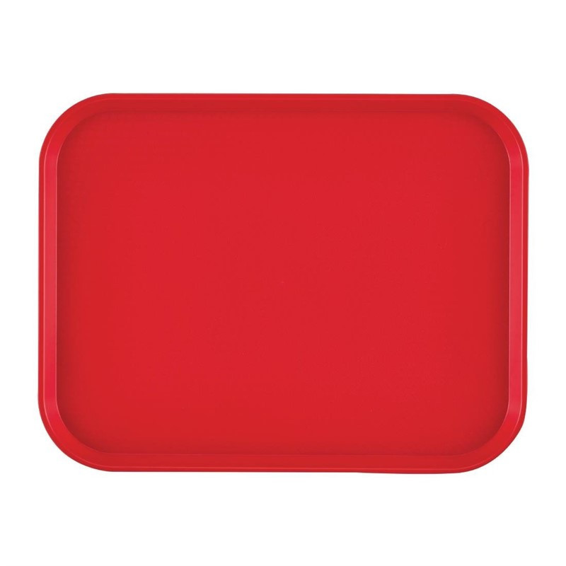 Plateau en polypropylène Fast Food Cambro rouge 410 mm