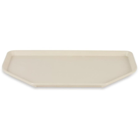 Plateau de service en polyester Roltex Trapèze 500x325mm beige