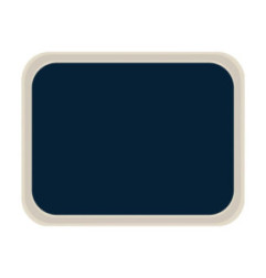 Plateau de service en polyester Roltex standard 455x355mm bleu