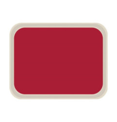 Plateau de service en polyester Roltex America 460 x 360mm rouge