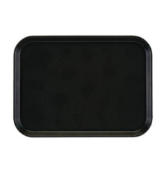 Plateau rectangulaire antidérapant en fibre de verre Cambro EpicTread noir 350mm