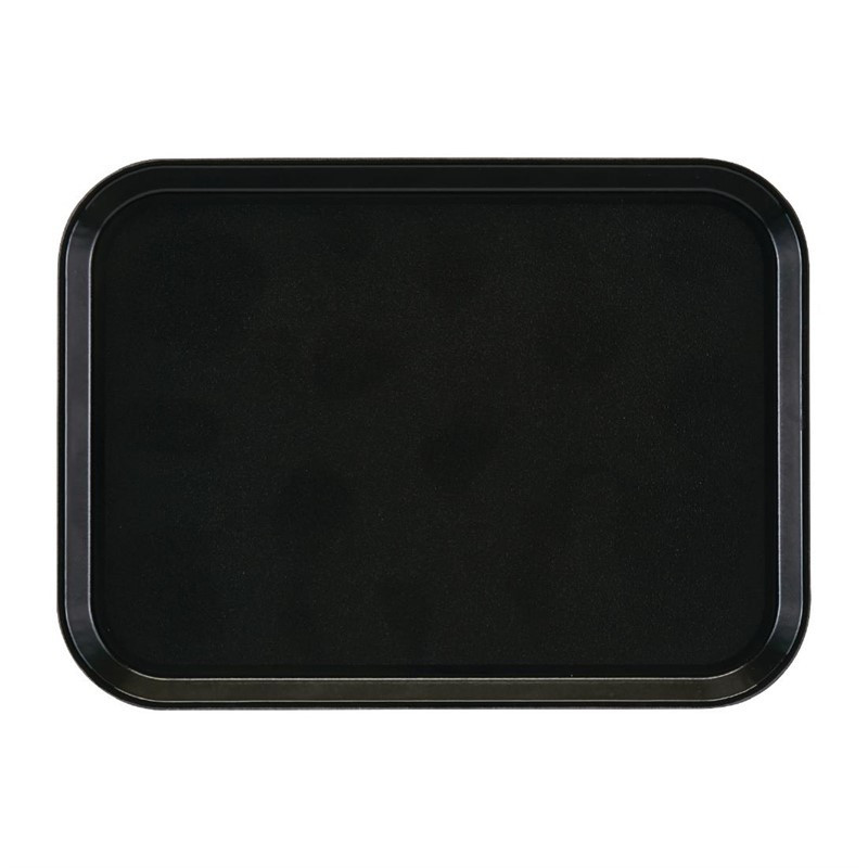 Plateau rectangulaire antidérapant en fibre de verre Cambro EpicTread noir 350mm