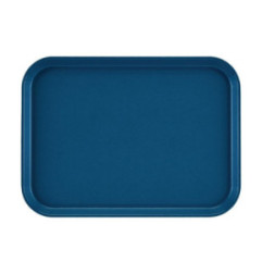 Plateau rectangulaire antidérapant en fibre de verre Cambro EpicTread bleu 350 mm