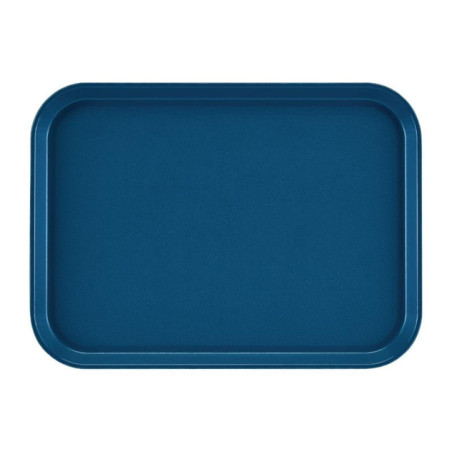 Plateau rectangulaire antidérapant en fibre de verre Cambro EpicTread bleu 350 mm