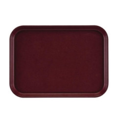 Plateau antidérapant rectangulaire en fibre de verre Cambro EpicTread bordeaux 415 mm