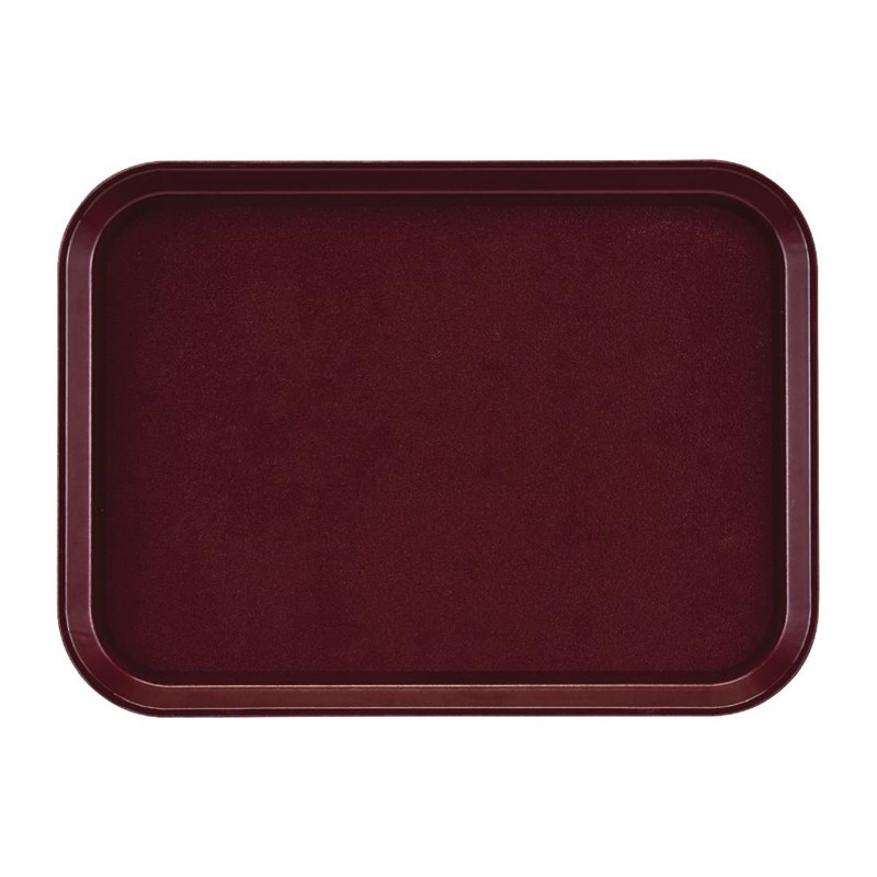 Plateau antidérapant rectangulaire en fibre de verre Cambro EpicTread bordeaux 415 mm