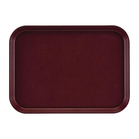 Plateau antidérapant rectangulaire en fibre de verre Cambro EpicTread bordeaux 415 mm