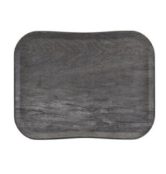 Plateau polyester Century aspect naturel bois Cambro chêne gris 330 x 430mm