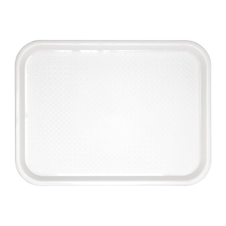 Plateau fast food en plastique Olympia Kristallon blanc 345 x 265mm