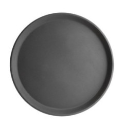 Plateau antidérapant en fibre de verre Olympia Kristallon rond noir 356mm