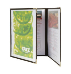 Protège-menus Securit Crystal A4 triples (lot de 3)