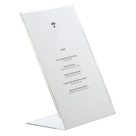 Protège-menus incliné en acrylique Olympia A4