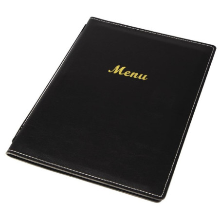 Protège-menus en simili cuir Olympia A5 noir