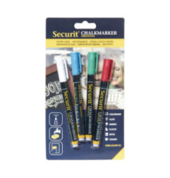 Assortiment de feutres craie liquide 2mm Securit (lot de 4)