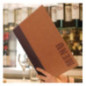 Protège-menus contemporain Securit A4 marron clair