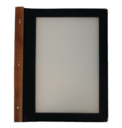 Protège-menu en bois Securit noir A4