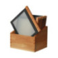 Protège-menus cadre en bois Securit A4 noirs (Lot de 20)