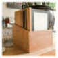 Protège-menus cadre en bois Securit A4 noirs (Lot de 20)