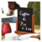 Ardoise de table Securit finition acajou 170 x 155mm Ardoise de table Securit finition acajou 170 x 155mm