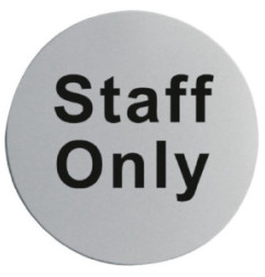 Plaque de porte inox - Staff only