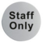 Plaque de porte inox - Staff only