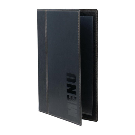 Porte-menus contemporains A4 noirs avec boîte de rangement (lot de 20)