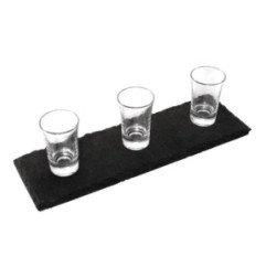 Plateau de présentation en ardoise naturelle Olympia 300x100mm (Lot de 4)