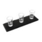 Plateau de présentation en ardoise naturelle Olympia 300x100mm (Lot de 4)