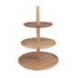 Présentoir en acacia 3 niveaux Olympia 305(Ø) x 395(H)mm