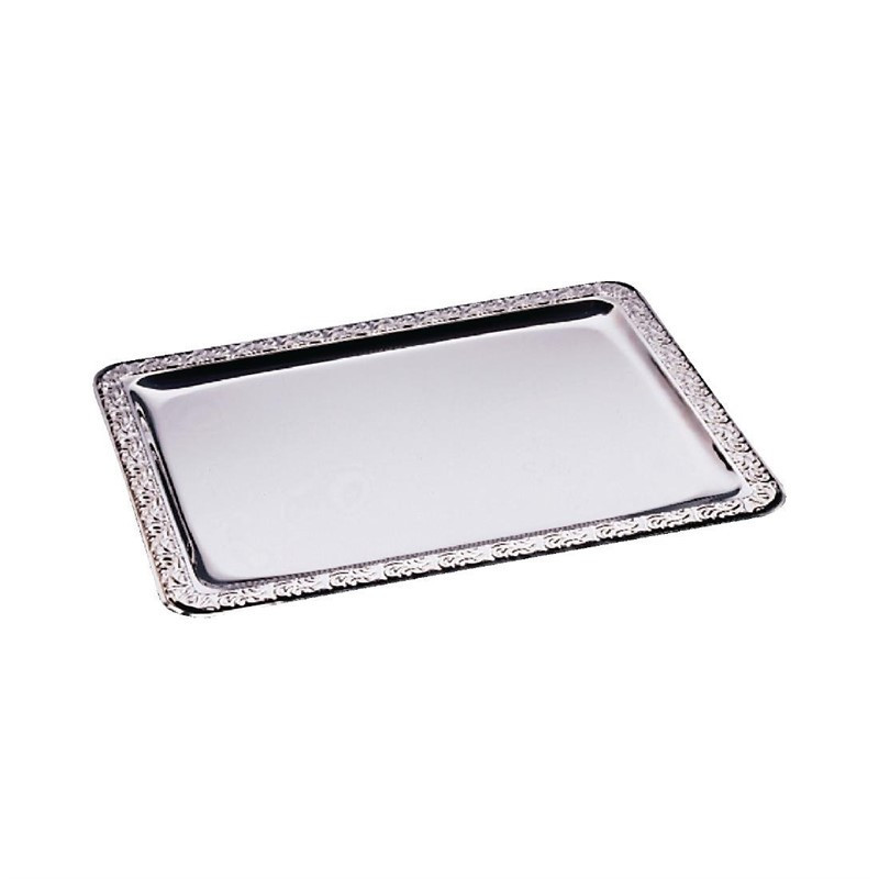 Plateau de service rectangulaire inox APS 420 x 310mm