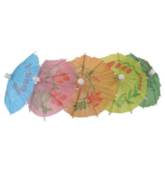 Parasols en papier de différentes couleurs Fiesta Recyclable (Lot de 144)