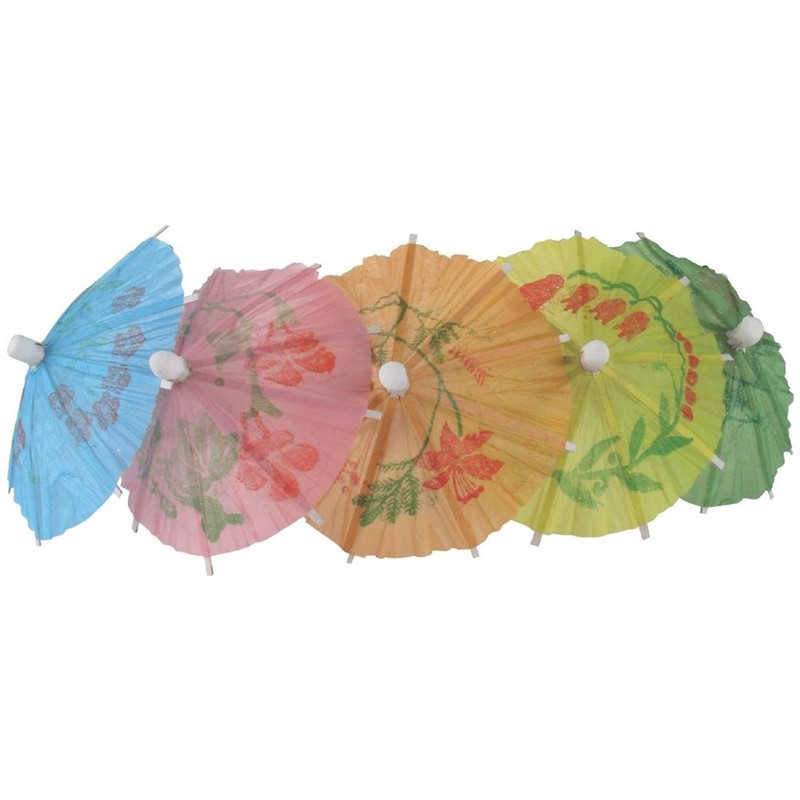 Parasols en papier de différentes couleurs (Lot de 144)