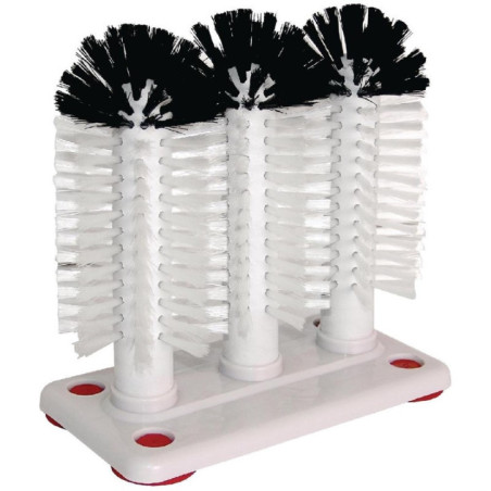 Brosse à verres triple Jantex