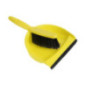 Set balayette à poils doux et pelle Jantex jaune