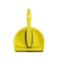 Set balayette à poils doux et pelle Jantex jaune