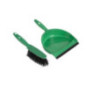 Set balayette à poils doux et pelle Jantex vert