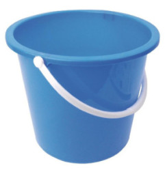 Seau rond en plastique Jantex 10L bleu