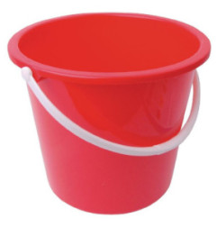 Seau rond en plastique Jantex 10L rouge