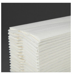Essuie-mains 2 plis pliage en C 160 feuilles blanc Jantex