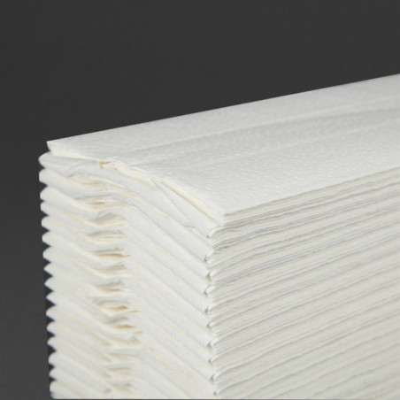 Essuie-mains 2 plis pliage en C 160 feuilles blanc Jantex (Lot de 2355)