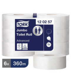 Papier toilette blanc Jumbo Tork (Lot de 6)