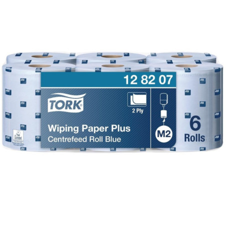 Bobines bleues pour distributeur à dévidage central Tork (lot de 6)