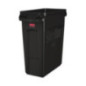 Collecteur de recyclage avec conduits d'aération Rubbermaid Slim Jim noir 60L