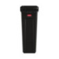 Collecteur de recyclage avec conduits d'aération Rubbermaid Slim Jim noir 87L