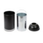 Poubelle dôme ouverte en acier Bolero noire 40L