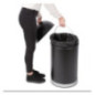 Poubelle dôme ouverte en acier Bolero noire 40L