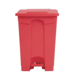 Poubelle de cuisine à pédale Jantex rouge 45L