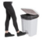 Poubelle de cuisine à pédale Jantex blanche 45L